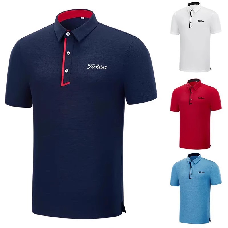 Best-selling men's golf clothing, short-sleeved, stretchy, breathable, quick-drying golf T-shirt, customizable