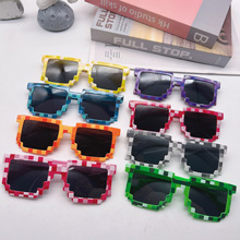 2024新款成人马赛克眼镜二次元太阳镜我的世界个性像素墨镜批发