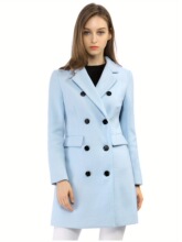 B 71061 Double Breasted Wool Coat Ůʿ���Ӵ��� �羳ŷ��