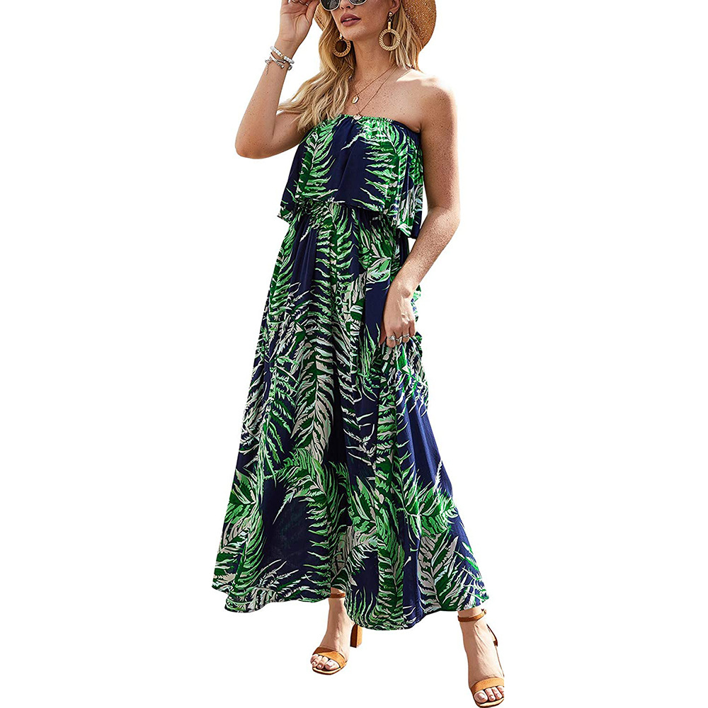 2024 Europa und USA Frühling und Sommer Neues Damenkleid mit Print, Ärmellos, Freizeitkleid für den Strand – Detail 8