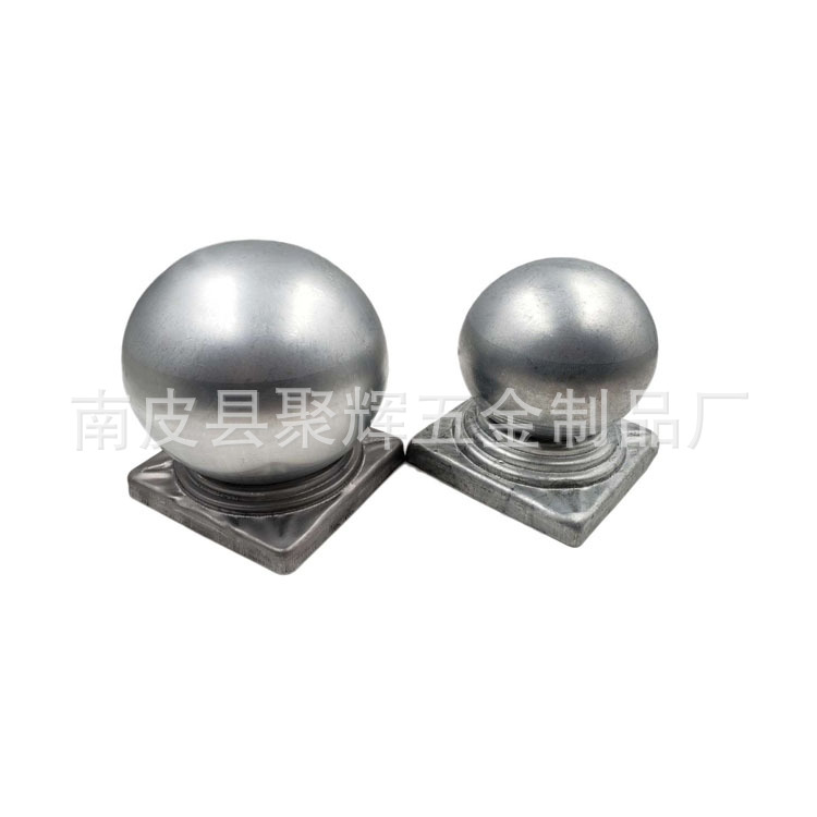 锌钢围挡配件 80*80球帽 球形盖帽工程围挡配件 球盖钢制护栏