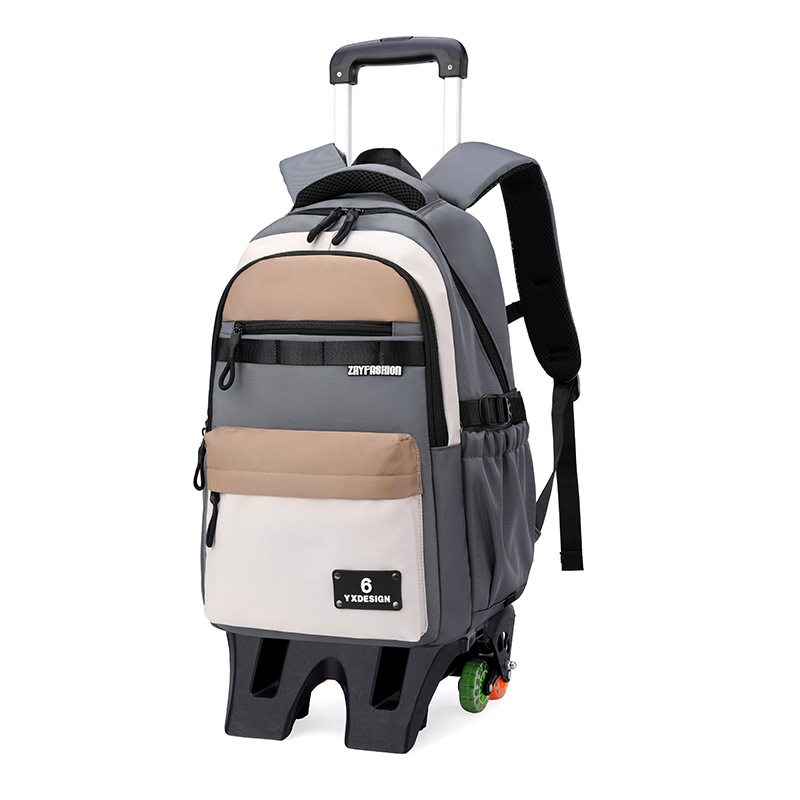 Mochila escolar natural de barra de arrastre de pescado de gran capacidad para estudiantes de secundaria