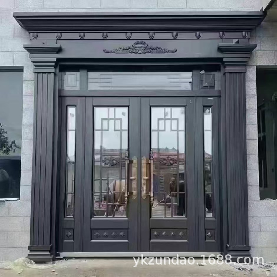 四开锌合金别墅玻璃大门