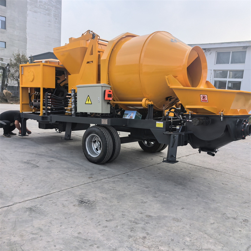 柴油机混凝土搅拌机带输送泵 柴电两用混凝土搅拌机带泵 搅拌泵