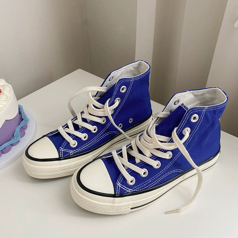 Канвасовые кроссовки высокие (Canvas High-Top Sneakers), корейский стиль, классика повседневная, размеры EU 35–44