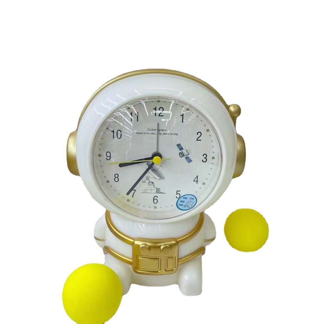 Fábrica al por mayor dormir astronauta de doble tono de voz reloj de alarma especial reloj de alarma para niños caminar es muy preciso y se puede programar