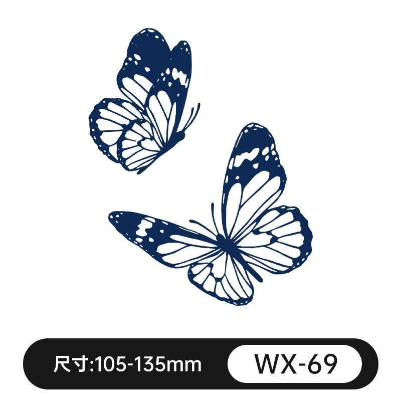 Waterproof fresh retroreflective herbal tattoo stickers for men and women, long-term effect