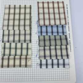 春夏新品韩风直弹色织格子弹力格子男女童装裤料裙子鞋材