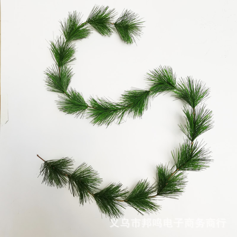 仿真植物藤条仿真松针 节日庆典装饰配件仿真松针 圣诞1米松针条
