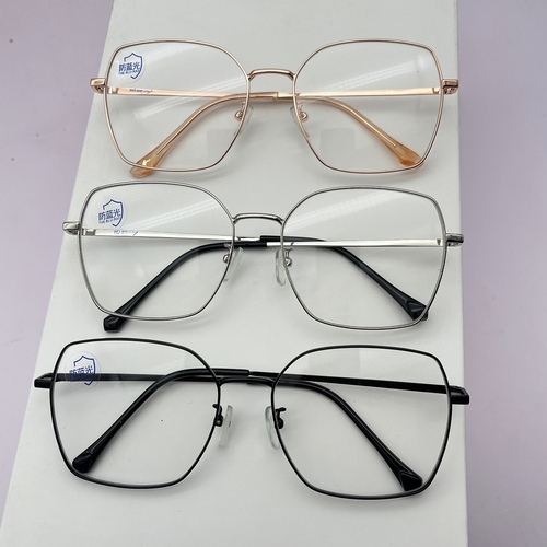 Titanium alloy anti-blue light radiation large frame retro glasses can be customized for prescription for men and women, Instagram high fashion, natural beauty glasses