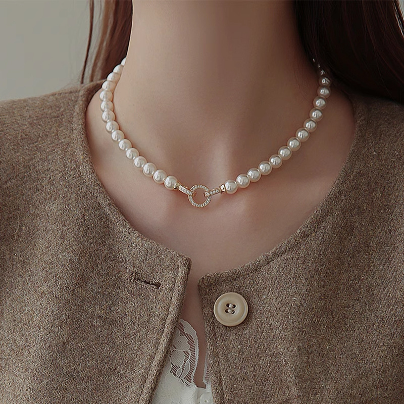 Shijia Perlenkette Damen vielseitige High-End-Halskette exquisite echte Multi-Leinen-Perlen-Pullover-Kette Herbst und Winter exquisite Accessoires_voghion.com