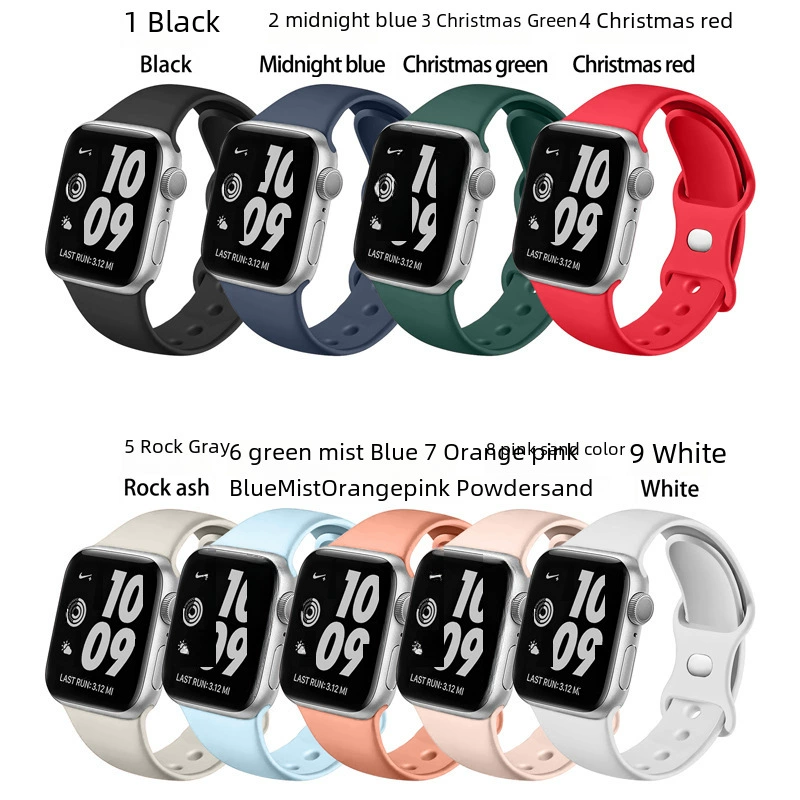 Совместимый кожаный ремешок для Apple iWatch силиконовый ремешок monochrome Applewatch ремешок восьмизначный замок