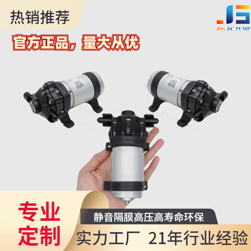微型高压往复式水枪泵静音自吸式水泵直流12v增压净水往复循环泵