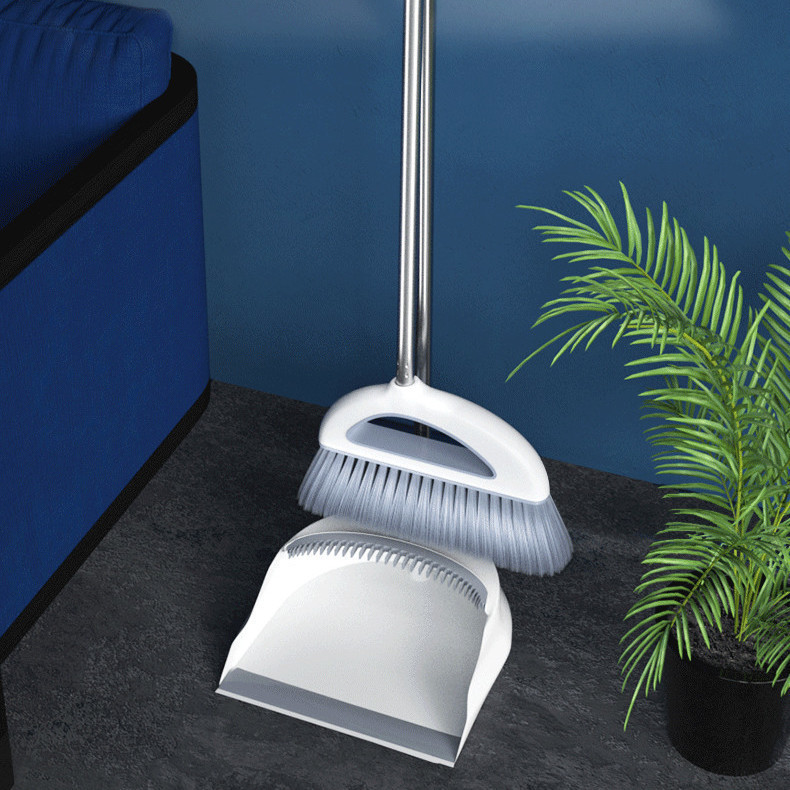 Household Living Room Broom and Dustpan Set Durable Soft Bristle Broom Cleaning Dustpan Storage
