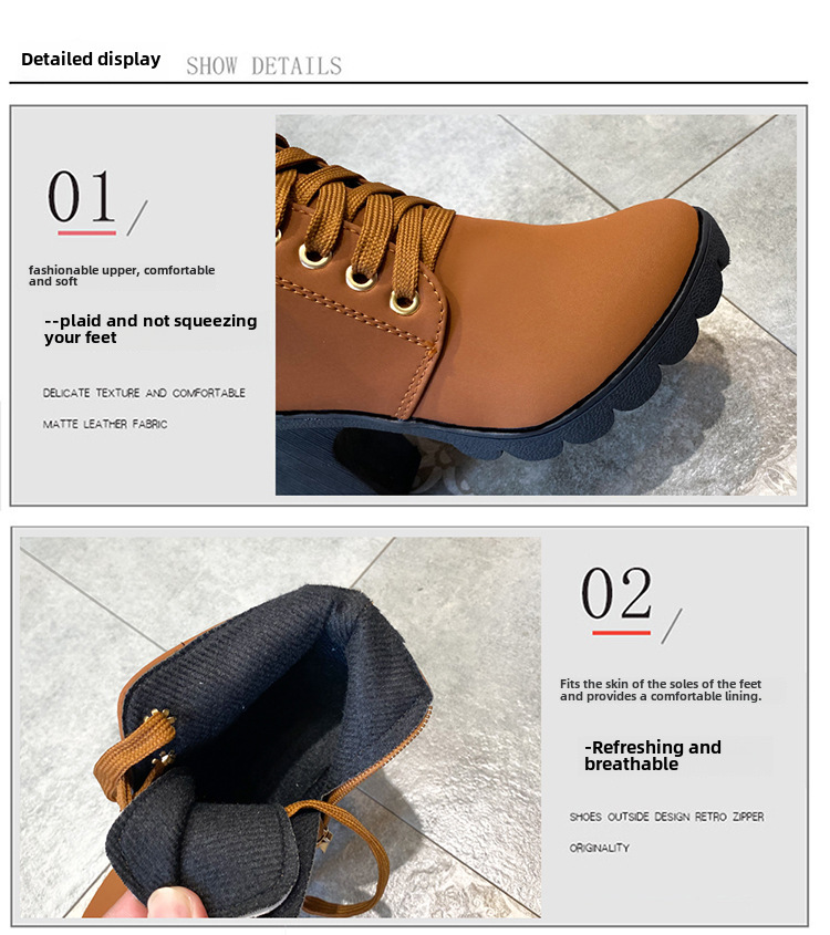 Stivali singoli con tacco alto autunnali, scarpe da donna con fibbia della cintura, stivali corti con tacco spesso, stivali con punta tonda, stivali con lacci e nudi da donna, stivali da cavaliere_voghion.com