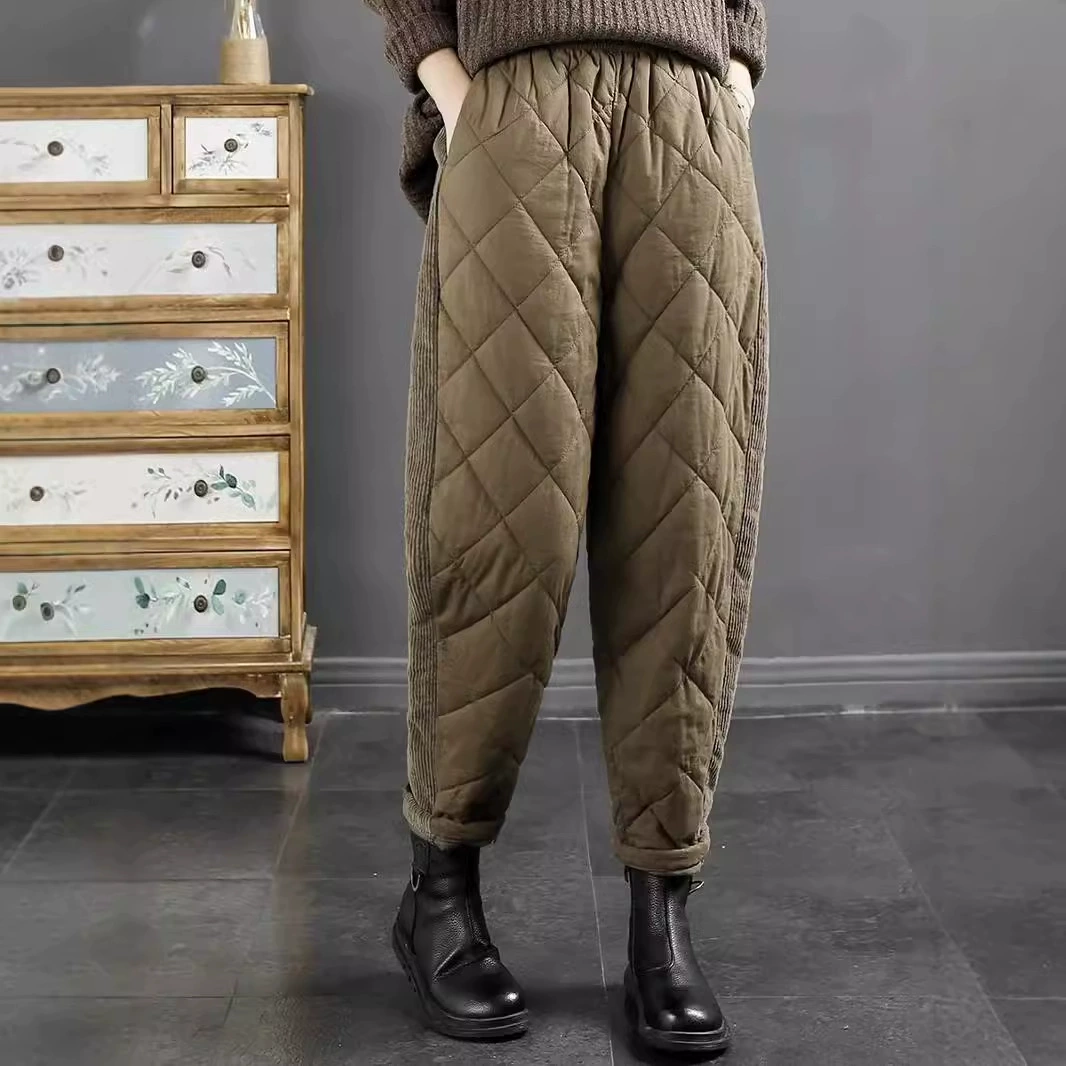 Dream An Pet Velvet Winter Windproof Keep-Warm Trousers, Quilted Padded Pants