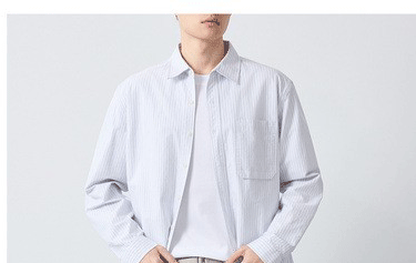 Áo sơ mi nam dài tay sọc Oxford cotton cao cấp phong cách công sở — Xanh ngọc lam tốicolor chi tiết 14