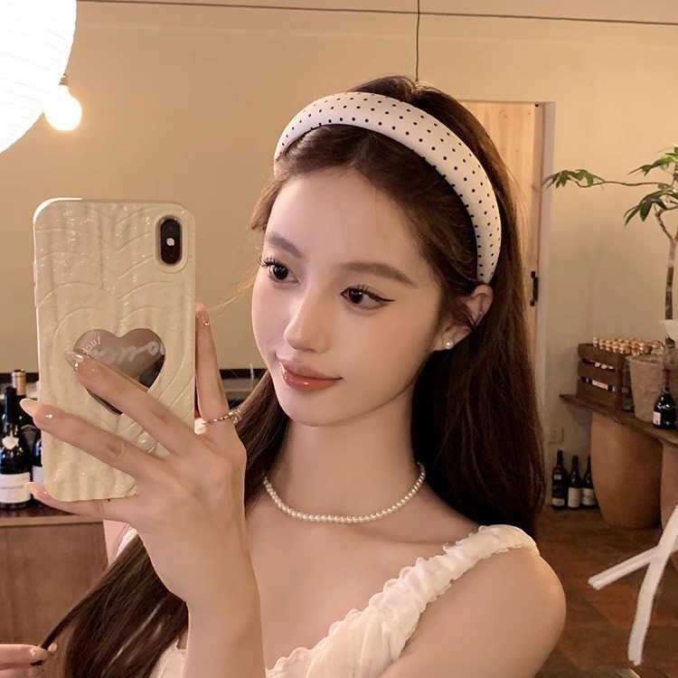 Orgullosa 1000 ondas de dorado estilo francés de mujer cráneo alto borde amplio de presión de cabello clip de cabeza