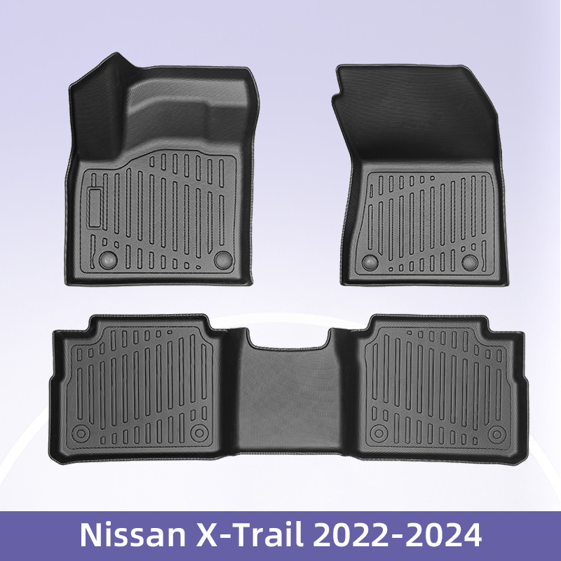 Europa para Nissan X-Trail híbrido 2022 - 2024 3D todo el tiempo material TPE almohadilla de pie de automóvil