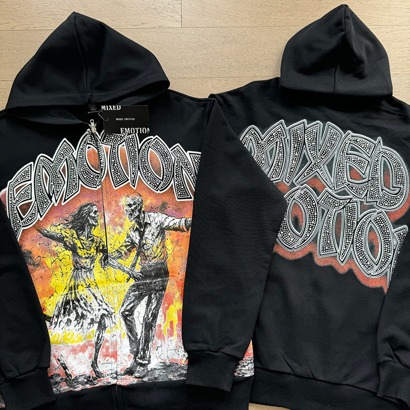 Tarjeta de marca de moda americana impresión de diamante caliente pareja de moda adolescente de verano chaqueta de manga corta camiseta