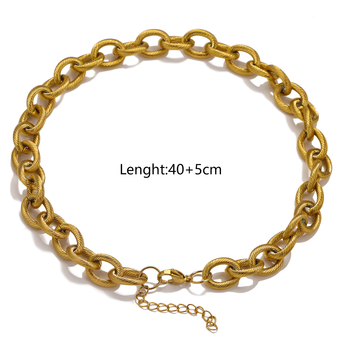 Punk Style Simple Géométrique Acier Inoxydable Placage Bracelets Collier display picture 2