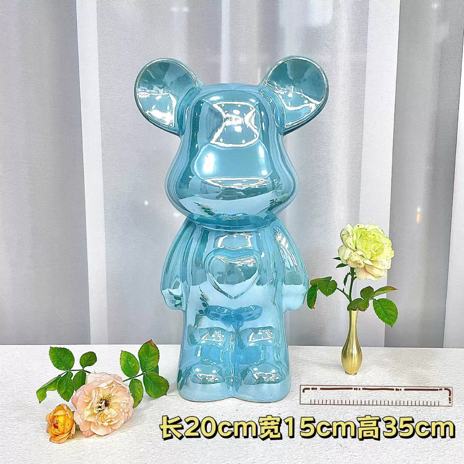 Керамическая фигурка Care Bear, светлая люксовая декорация, глянец, разные размеры и цвета