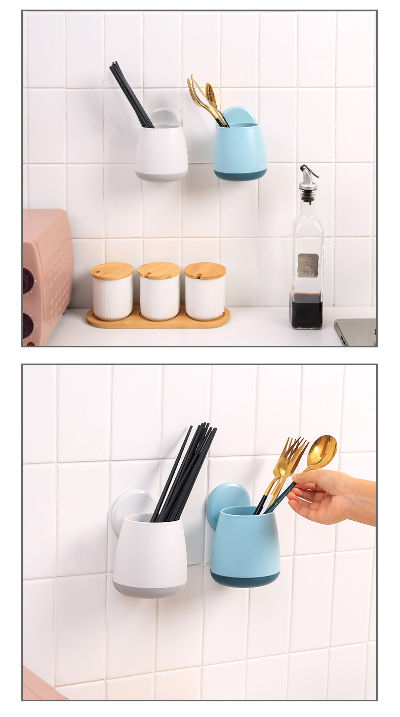 Multifunctional Non-marking Kitchen Bathroom Strong Shelf Toothbrush Tube Storage Basket display picture 10