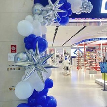 新品克莱因蓝气球立柱空路引新店开业布置户外活动装饰