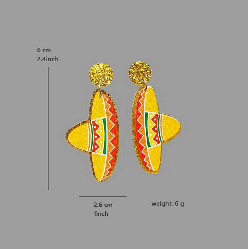 Wholesale Jewelry Lady Streetwear Cartoon Character Fruit Arylic Drop Earrings display picture 4
