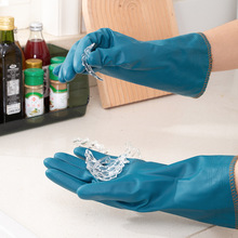 短款加绒保暖手套洗碗洗衣服防水家用厨房耐用加厚居家清洁手套