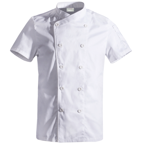 Domestic chef uniform short-sleeved summer thin breathable mesh chef clothes custom print LOGO kitchen workwear