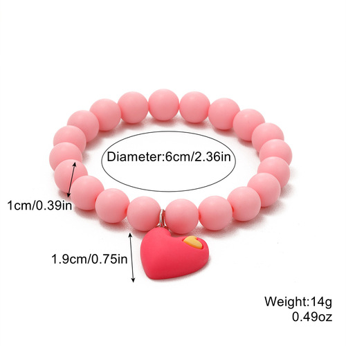 European and American popular bracelet set, Instagram-style cartoon dopamine style, Malong layered beaded bracelet set