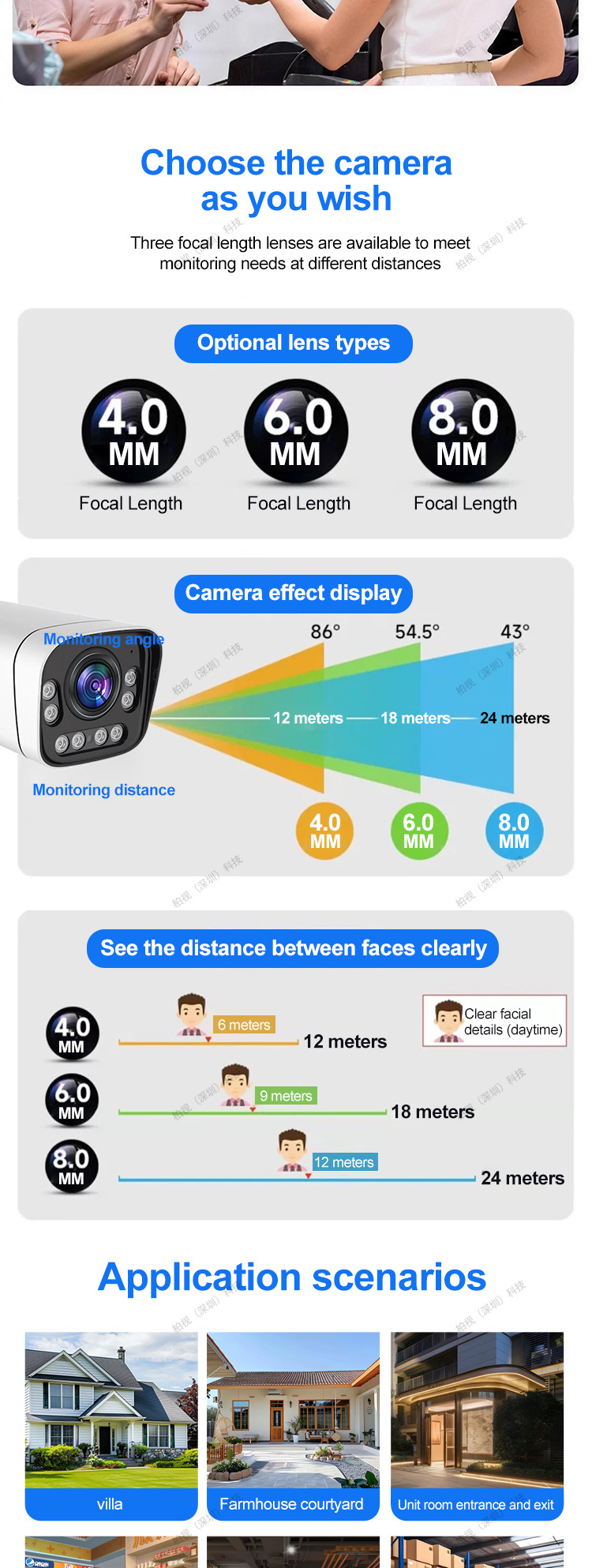 5MP çift ışık tam renkli HD gece görüşü metal POE gözetim kamerası yüz tanıma 5x optik zoom sınır ötesi