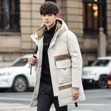 2022冬季羽绒服男士韩版潮流中长款加厚保暖衣服学生工装潮牌外套