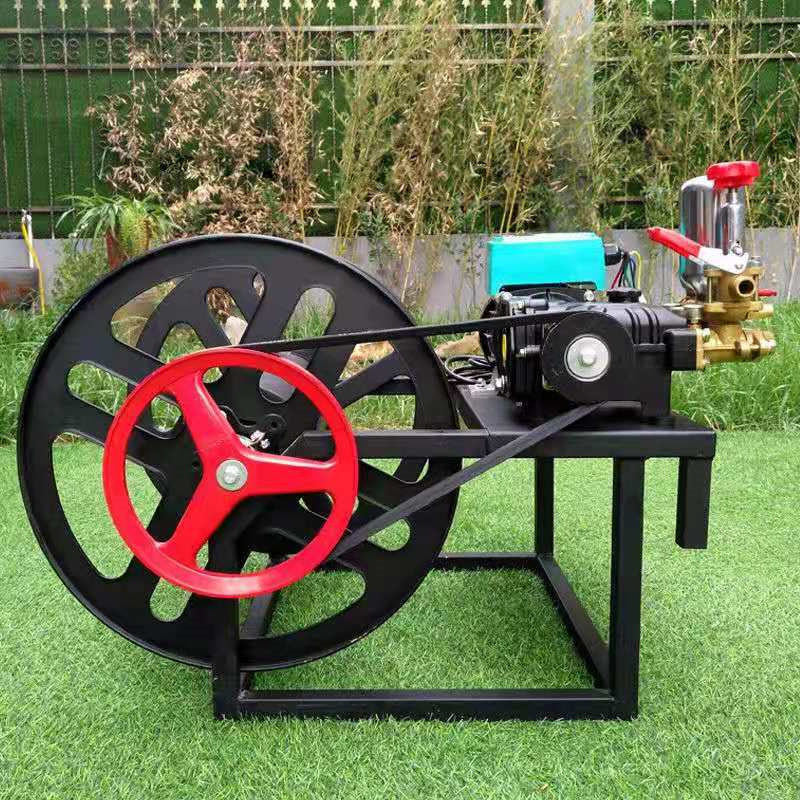 48v60v电动打药机 三轮车遥控双电机自动卷管果园大棚