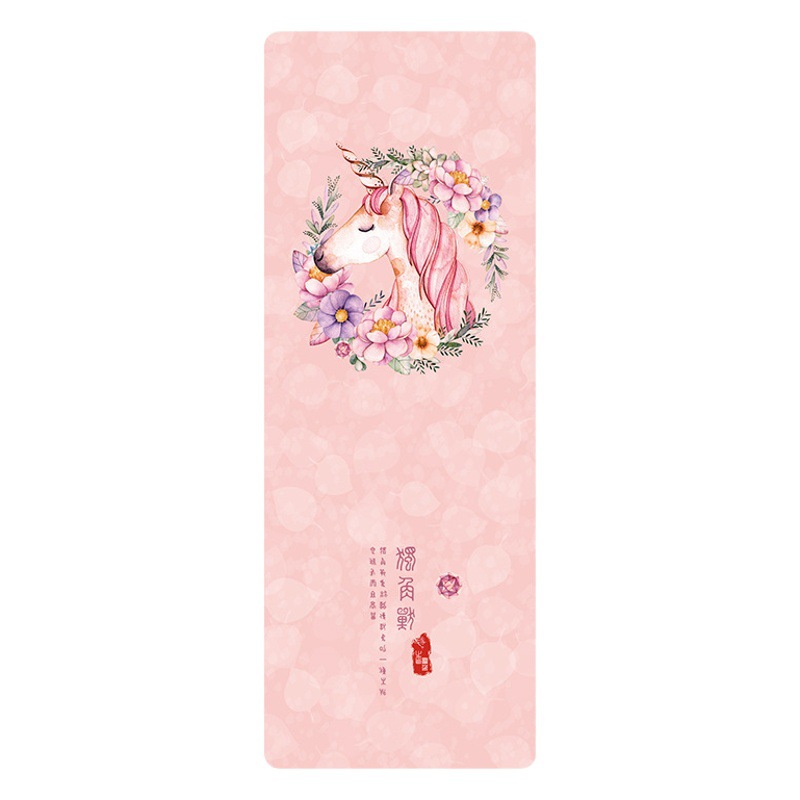 Deerskin Velvet Yoga Mat 1.5 Thin Non-slip Portable Sweat-absorbent Folding Blanket Natural Rubber Yoga Mat