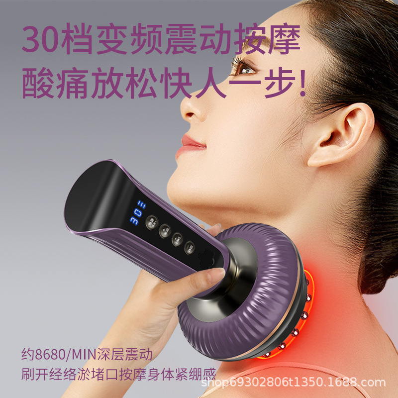 立簡電気経絡ブラシと精油ブラシを組み合わせてお腹をこすり、全身マッサージをします。|undefined