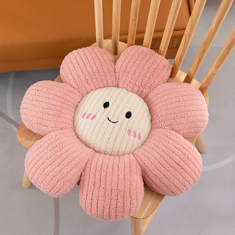 Plush pillow solar-powered, sofa, flowered, sunflower, tatami