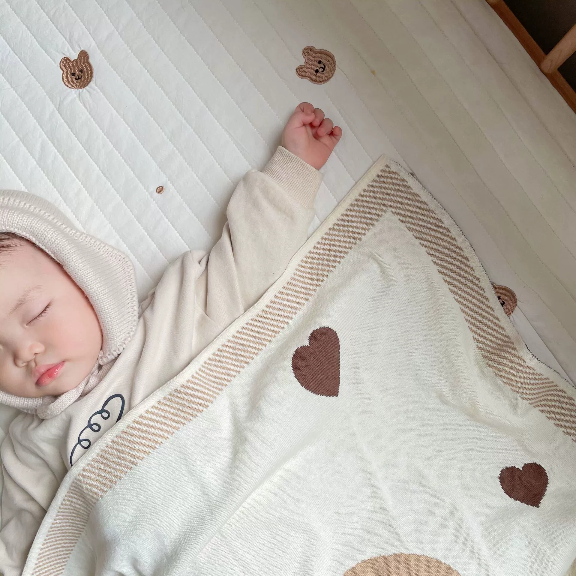 Зимнее вязаное одеяло для новорожденного, детское гигиеническое изделие для сна, (Physicals)