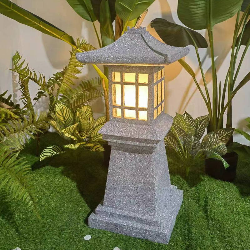 ガーデン模造石芝生ランプ、レトロな中国禅文化観光照明、景観、古代の雰囲気、中庭ヴィラ、B&B、導かれるランプ|undefined