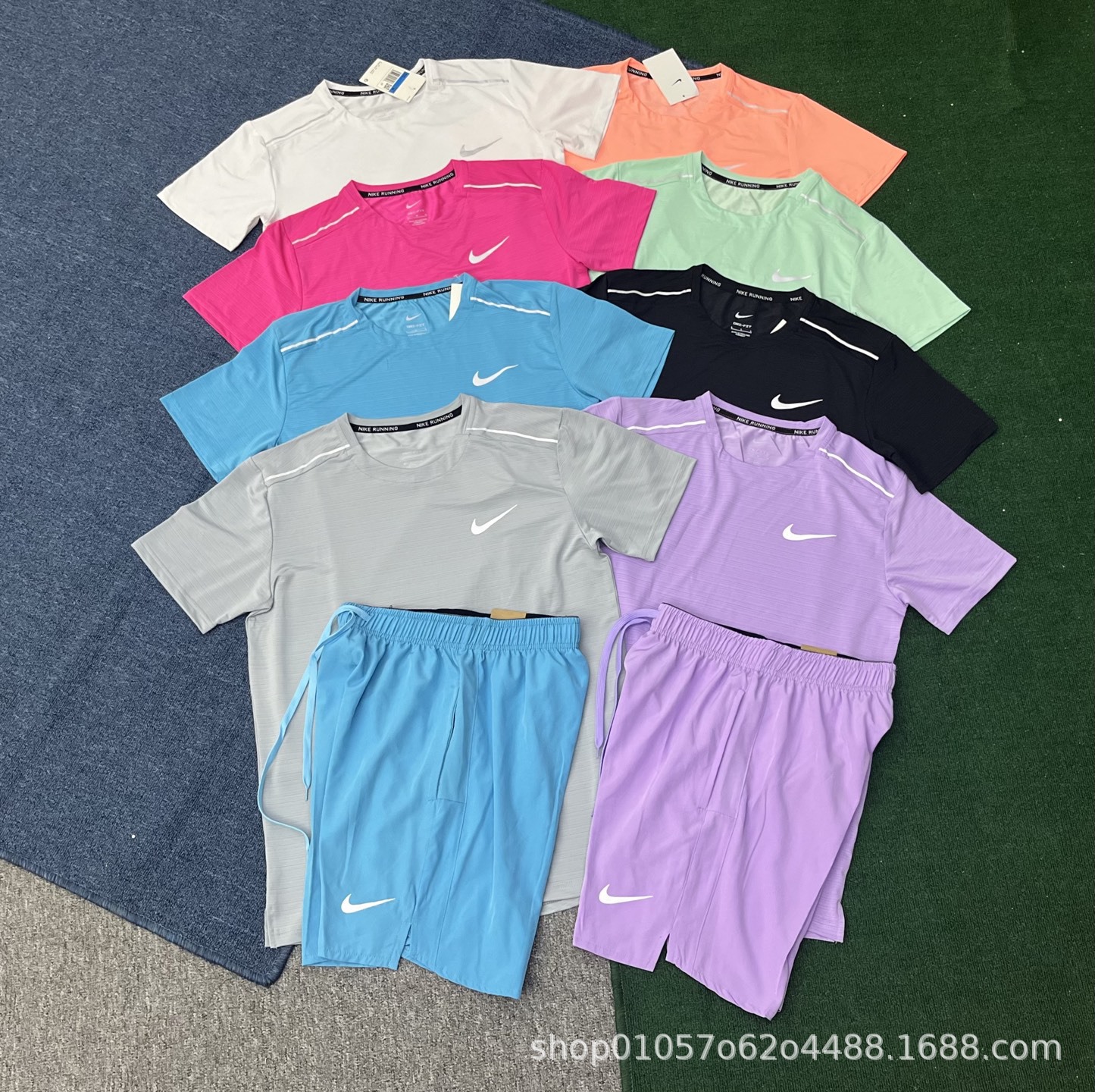 New Sports Fitness Running Suit, Quick-Drying, Breathable, Loose-Fitting, Casual Short-Sleeved Shorts, Fashionable Suit for Men and Women