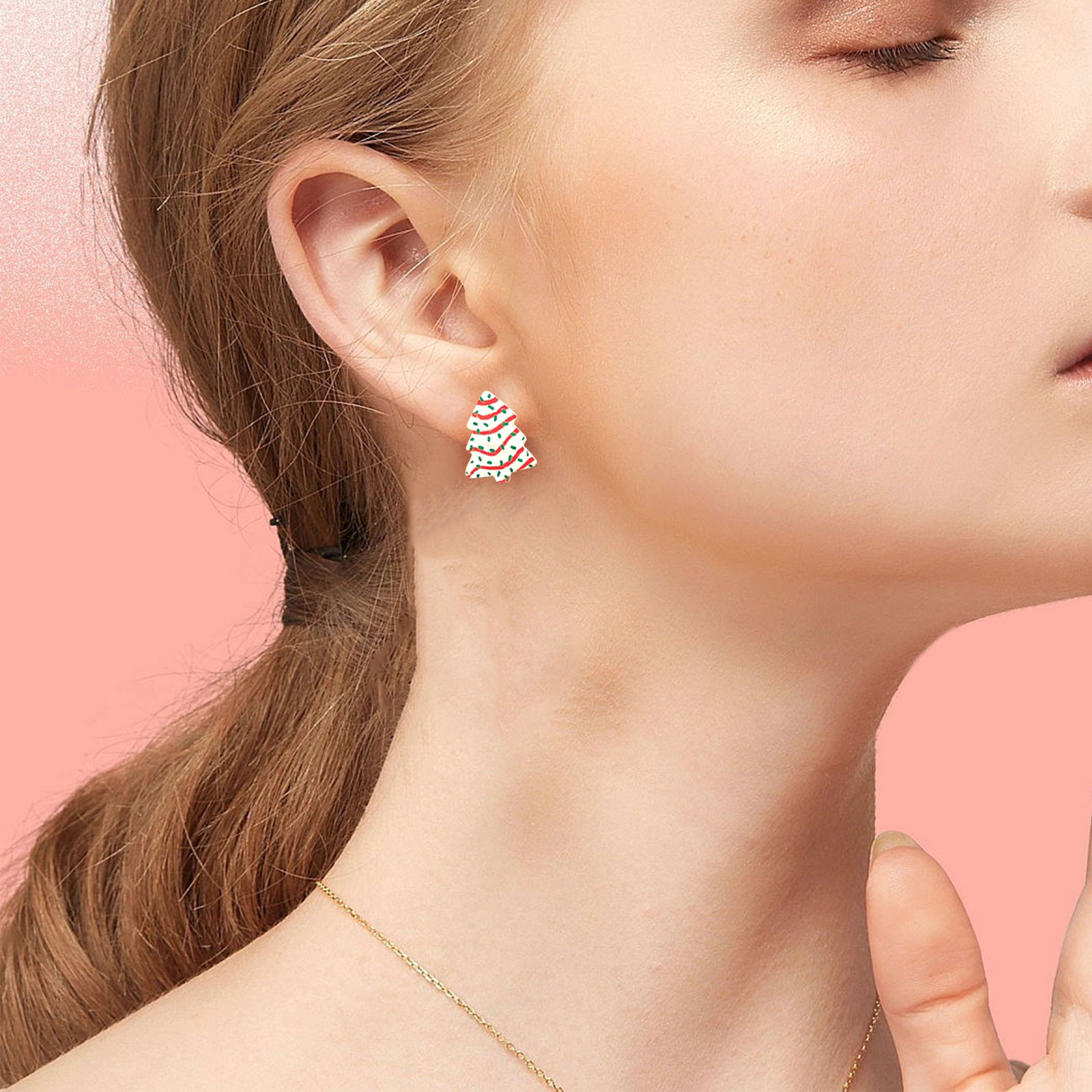 Fashion Christmas Tree Alloy Plating Christmas Womenu0027S Ear Studs 1 Pair