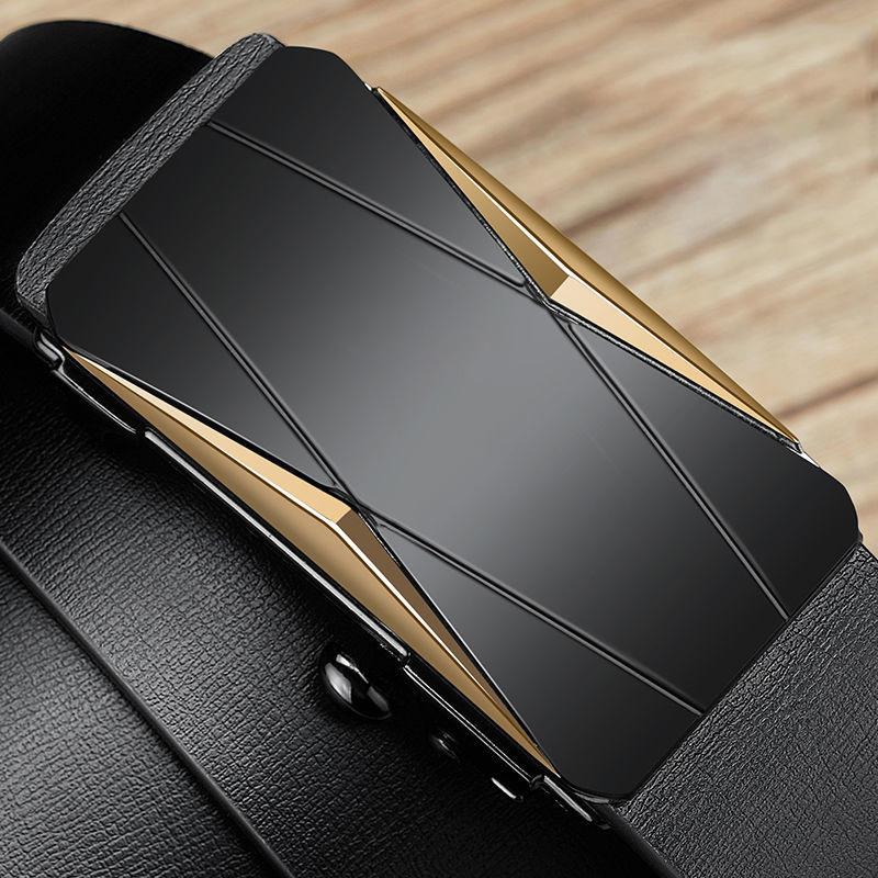 Cinturón automático para hombre moda juvenil casual y negocios sin dientes