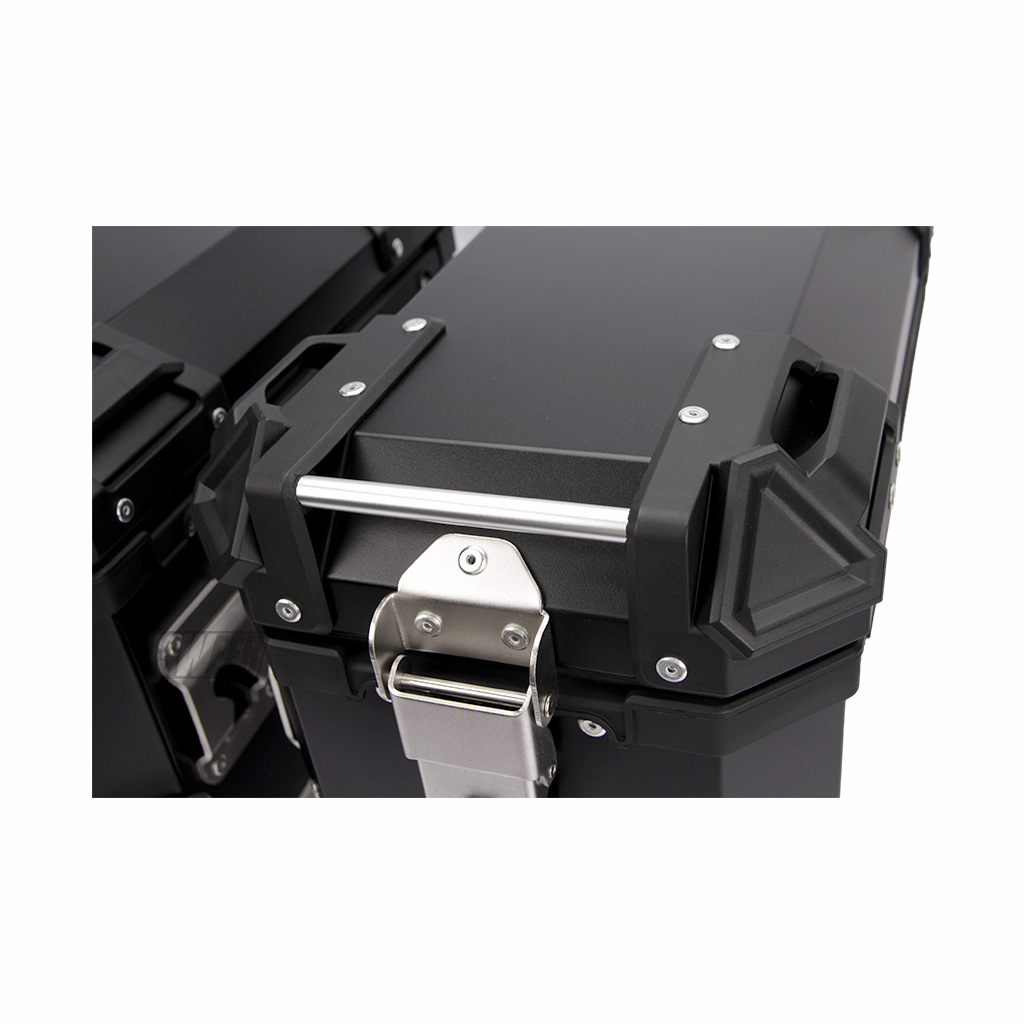 35L Right Hide Exhaust Side Box Motorcycle Universal Aluminum Alloy 45L Tail Box Waterproof Three Boxes Anti-theft Travel Storage Box