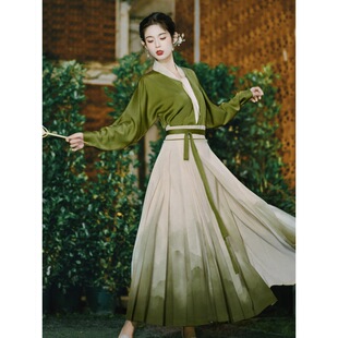 新中式明制汉元素国风古装马面裙套装女日常半身裙改良汉服连衣裙-阿里巴巴