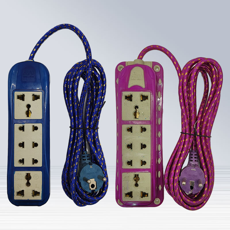 外贸插座 欧标三插 家用5位12孔插座 无线包胶插排 大功率插线板