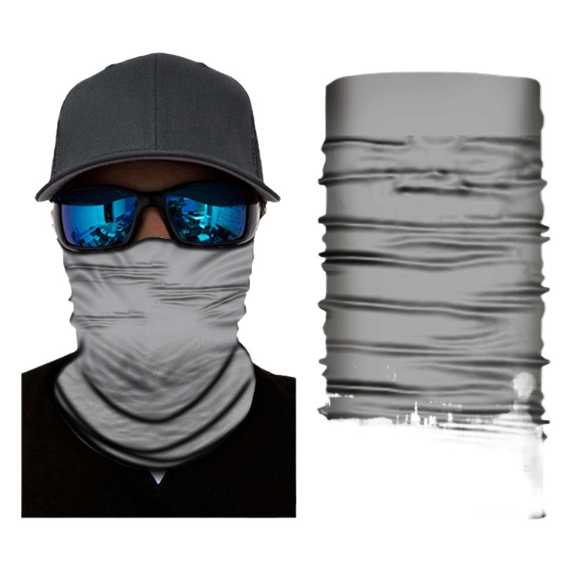Xunhui Black Solid Color Magic Headscarf Seamless Cycling Face Mask Sun Protection Neck Gaiter Sports Bandana Versatile Trendy Brand