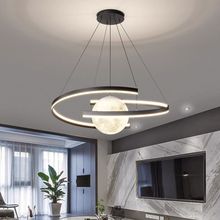 x93客厅主灯简约现代大气个性新款灯具轻奢卧室圆形餐厅吊灯