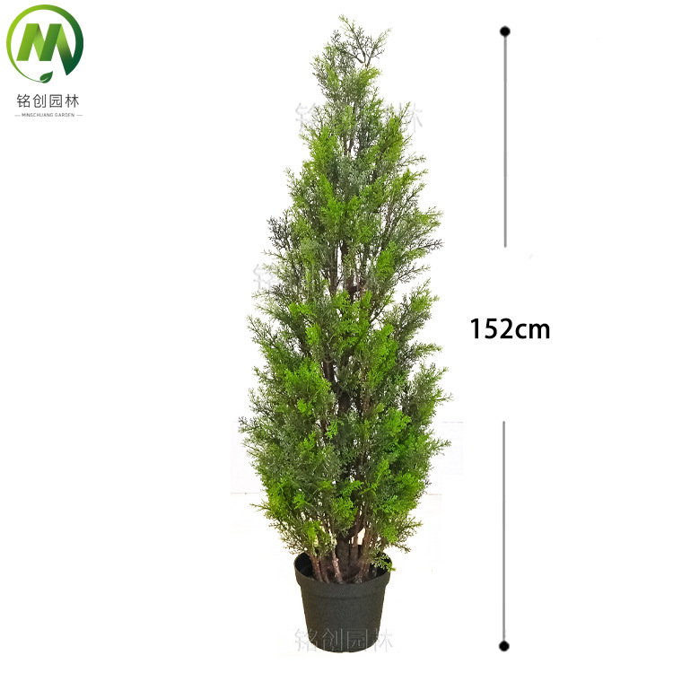 Simulación fresca árbol de Navidad Pino ciprés árbol artificial bonsai simulación cedro bonsai decoración simulación ciprés bonsai