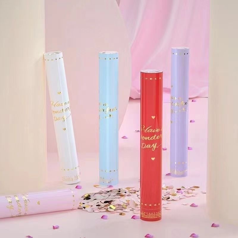 Saludo de macaron, manual de mano, tubo de spray, tubo de fuegos artificiales, boda, boda, escuela, boda, cumpleaños, fiesta en vivo